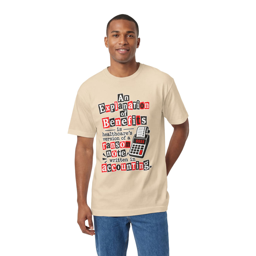 Funny Healthcare Tee — "The U.S. healthcare system is basically a group project" Graphic T-Shirt