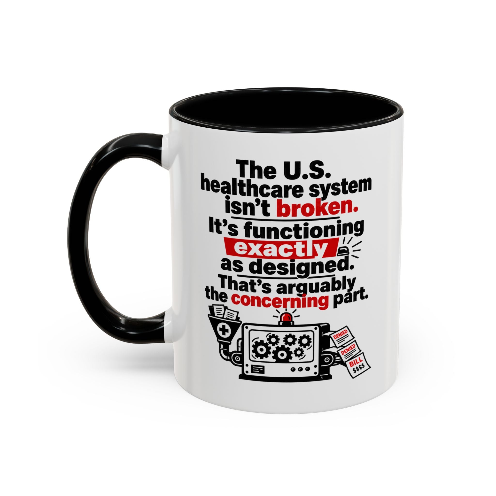 Funny Coffee Mug - 'I Rest My Case' Espresso Lawyer Design (11/15 oz Accent Mug)