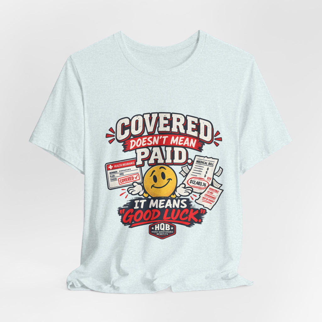 Covered By The Blood T-Shirt — Retro Christian Smiley Face Faith Tee