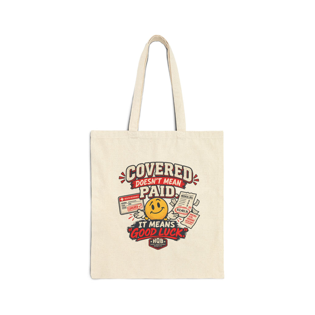 Tote Bag - "Powered by Pasta" Retro Italian Food Graphic Canvas Tote