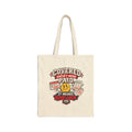 Tote Bag - "Powered by Pasta" Retro Italian Food Graphic Canvas Tote
