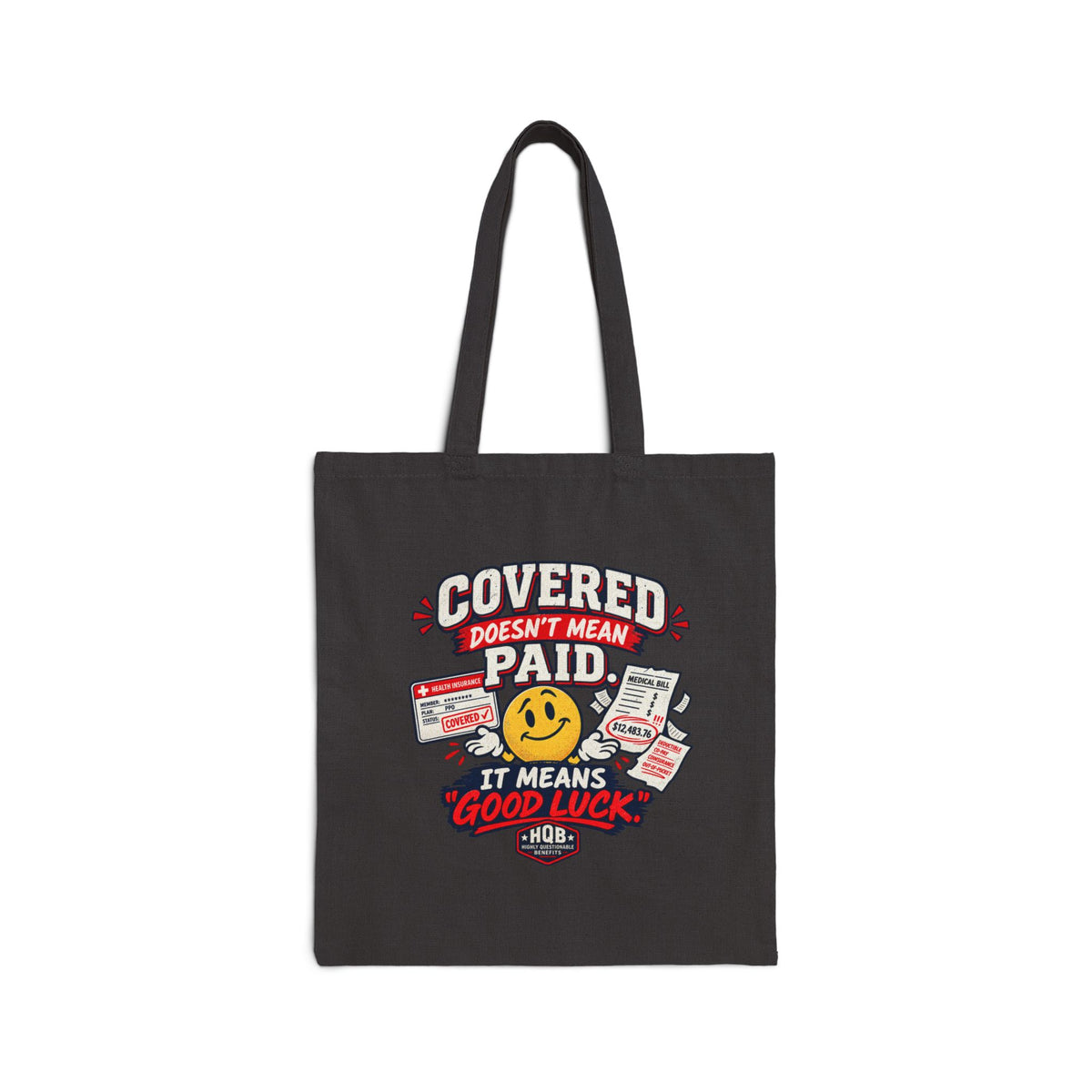 Tote Bag - "Powered by Pasta" Retro Italian Food Graphic Canvas Tote