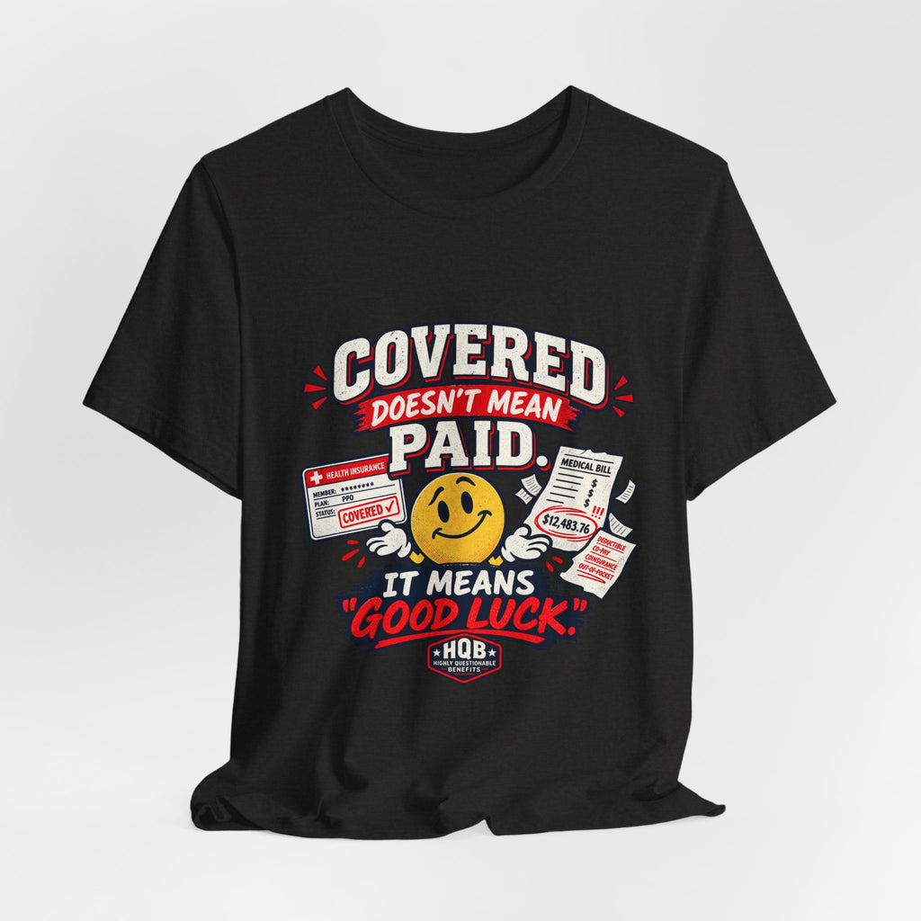 Covered By The Blood T-Shirt — Retro Christian Smiley Face Faith Tee
