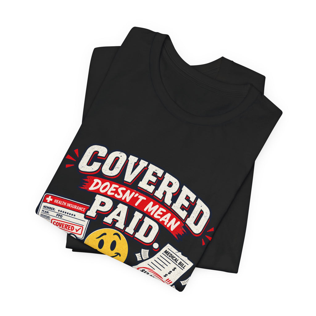 Covered By The Blood T-Shirt — Retro Christian Smiley Face Faith Tee