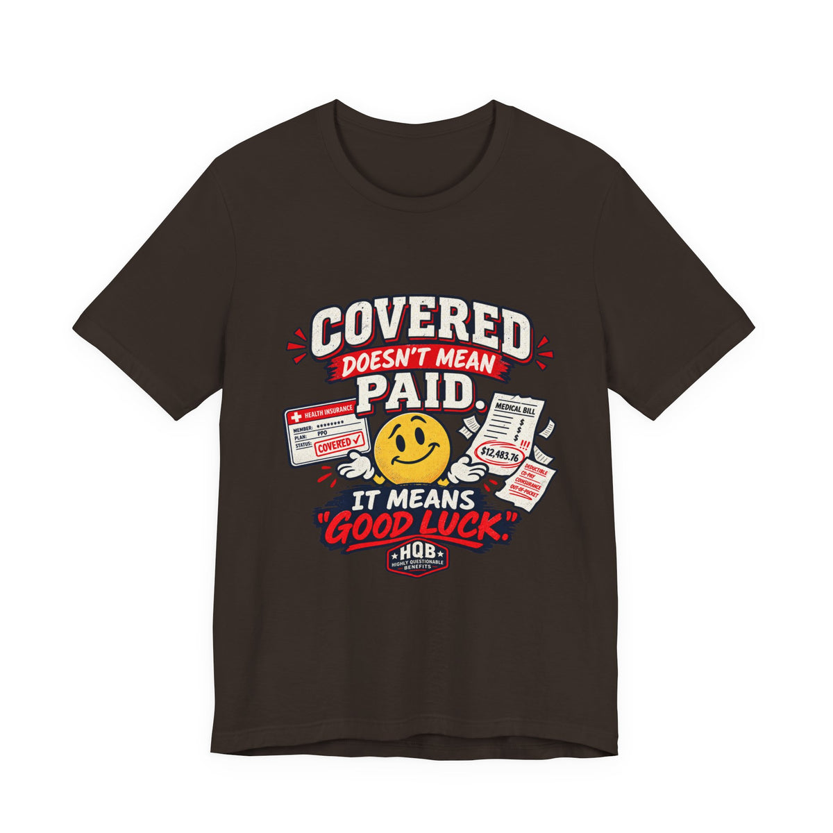 Covered By The Blood T-Shirt — Retro Christian Smiley Face Faith Tee